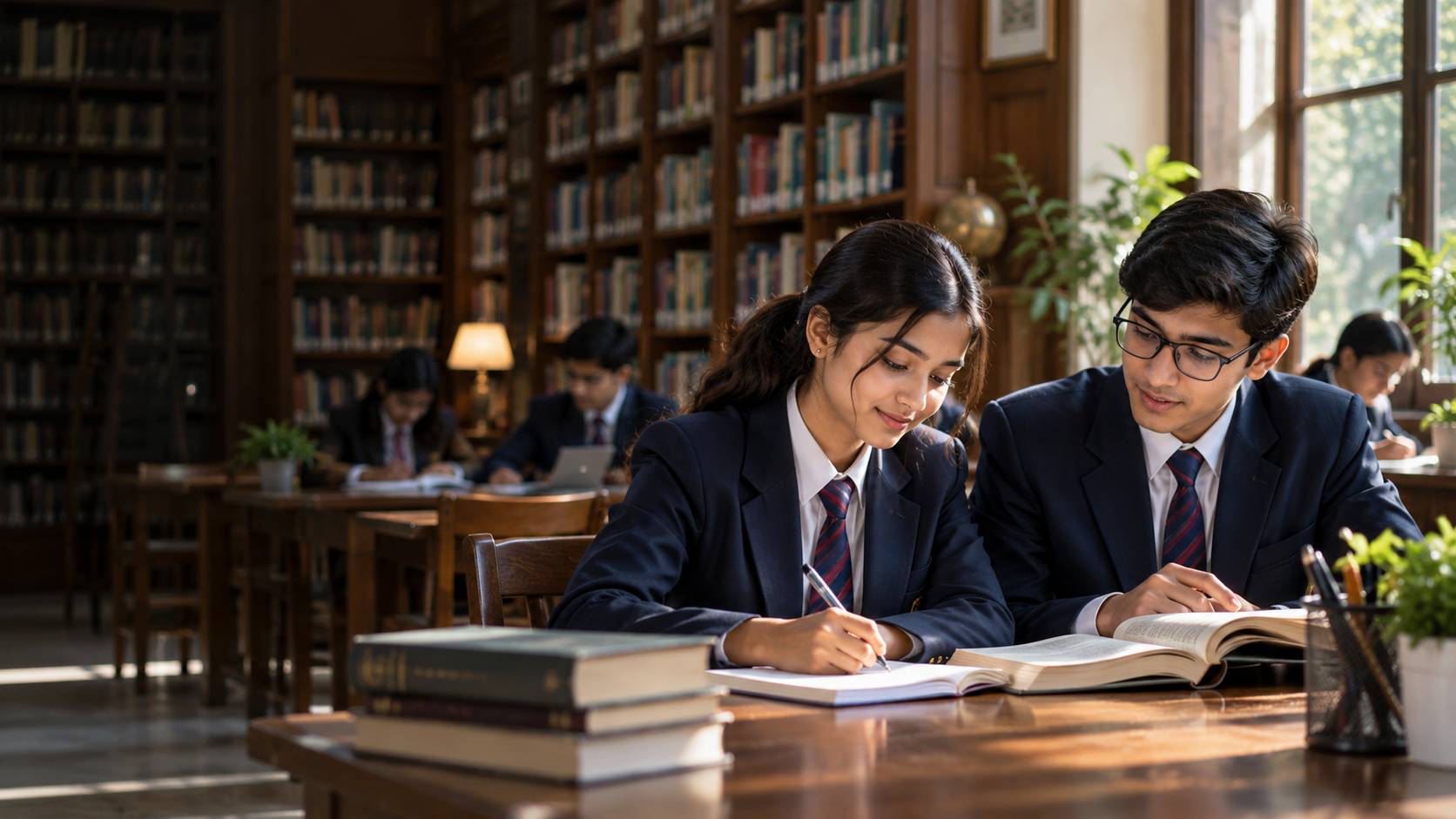 Dehradun Public School students studying